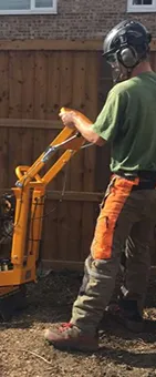 a man is working on a construction project